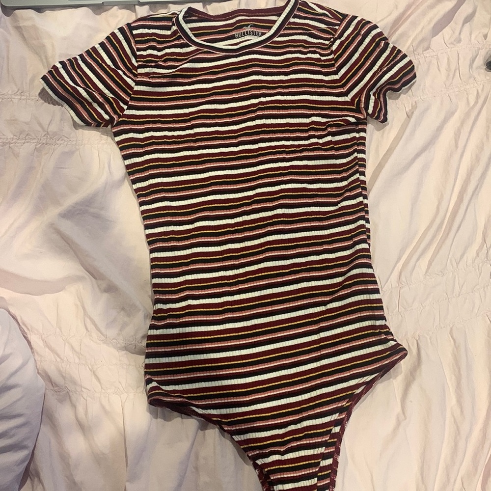 Hollister striped body suit